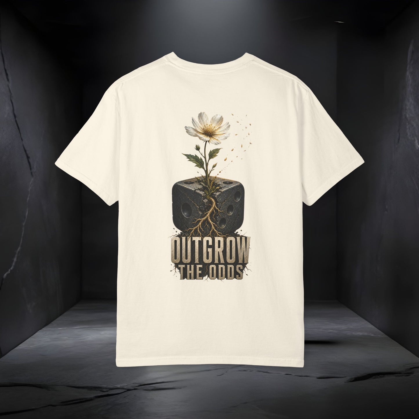 Outgrow The Odds T-Shirt — Inspirational Flower Growth Graphic Tee
