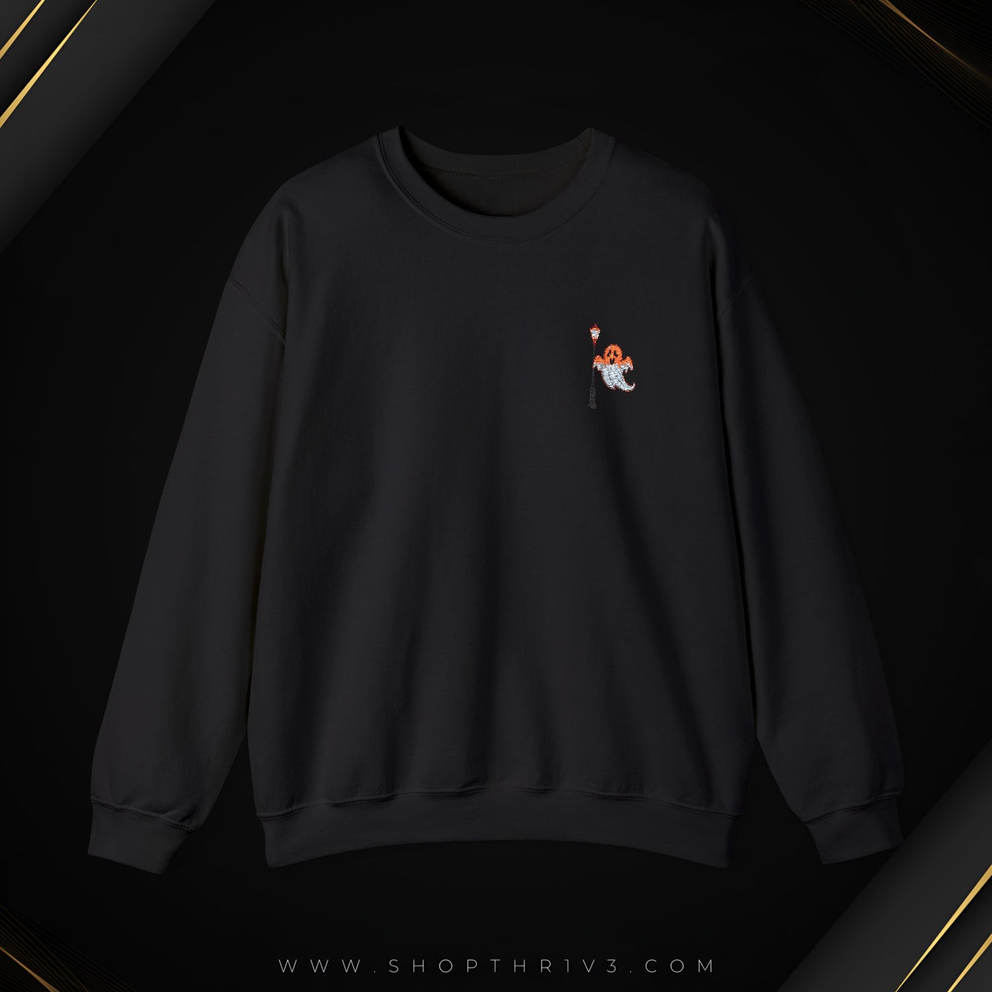 Embroidered Ghost Crewneck Sweatshirt