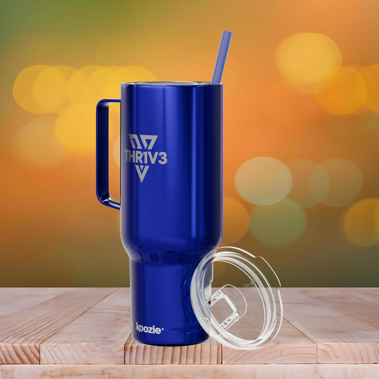 Insulated Tumbler, Engraved THR1V3 Sharp Logo, 40oz