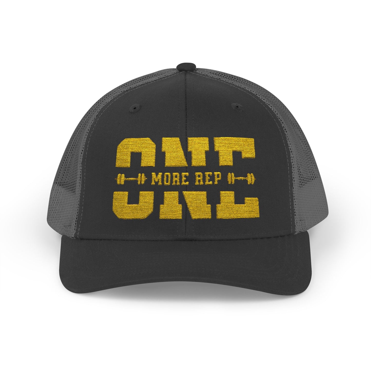 Motivational Gym Snapback Trucker Cap - "One More Rep"