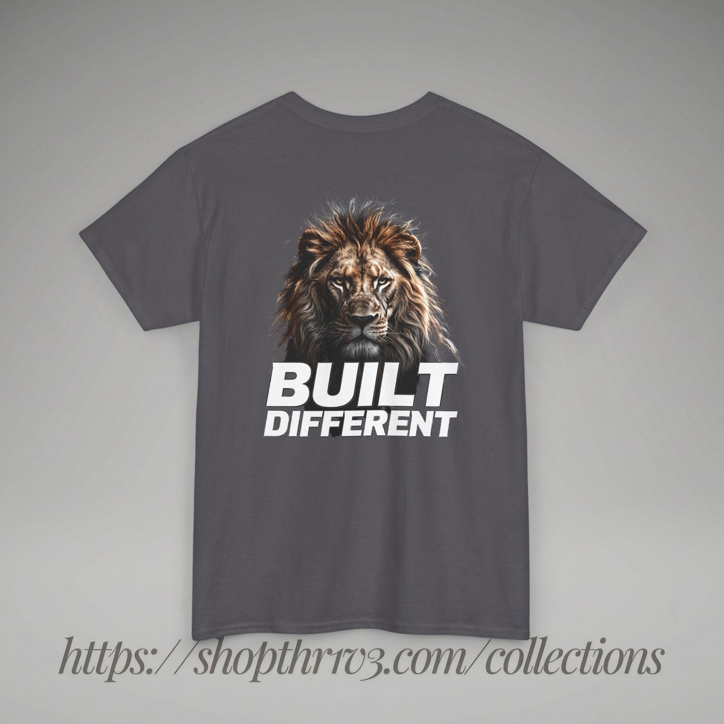 Built Different Lion T-Shirt — Bold Graphic Tee for Confident Men & Women