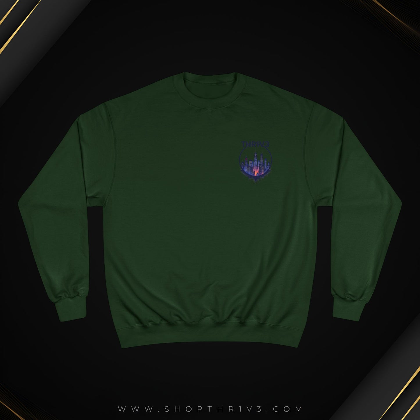 Urban Skyline Champion Sweatshirt - Cozy Fashion, Gift for City Lovers, Casual Wear, Nighttime Aesthetic, Unique Design