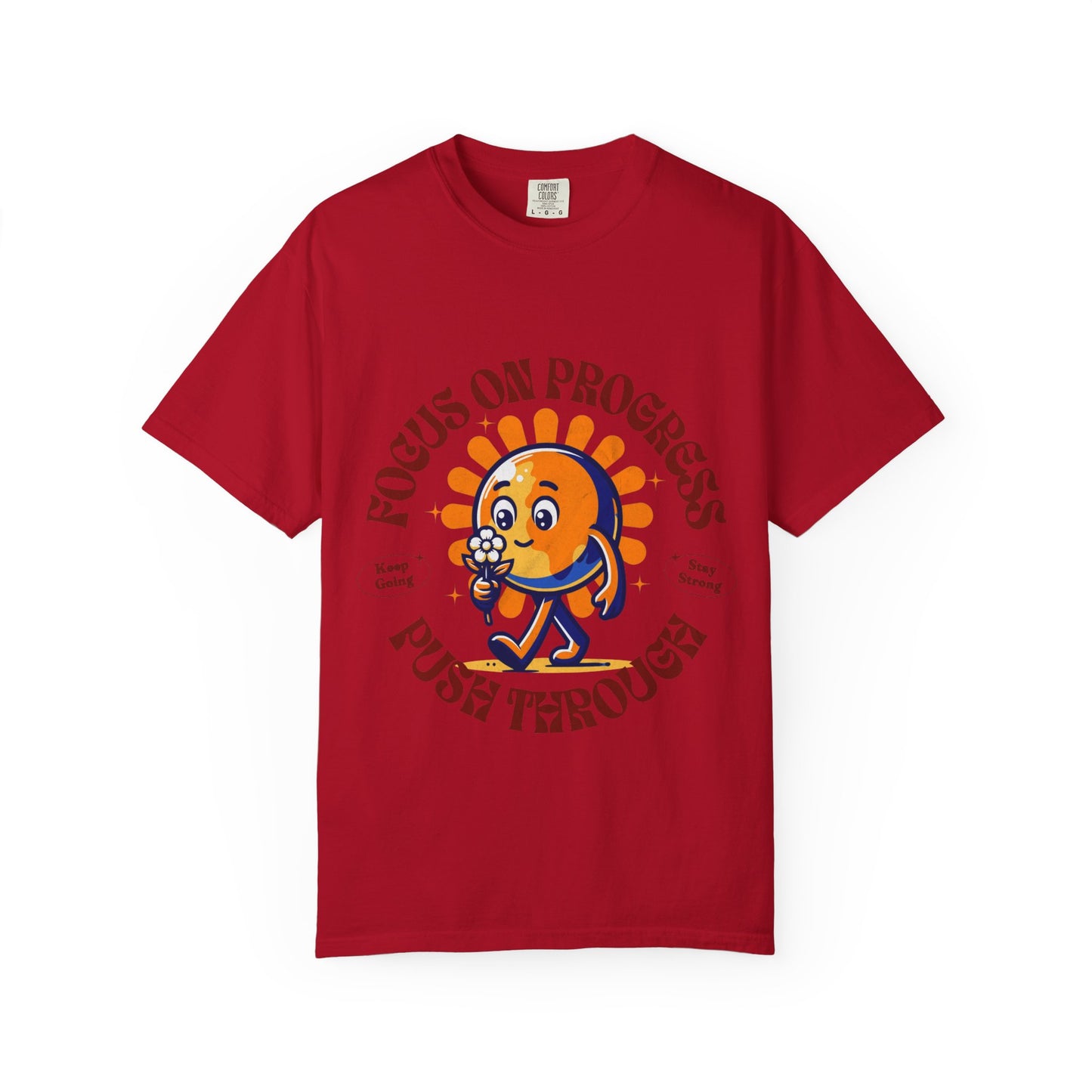 Motivational Unisex T-Shirt - "Focus on Progress, Push Through"