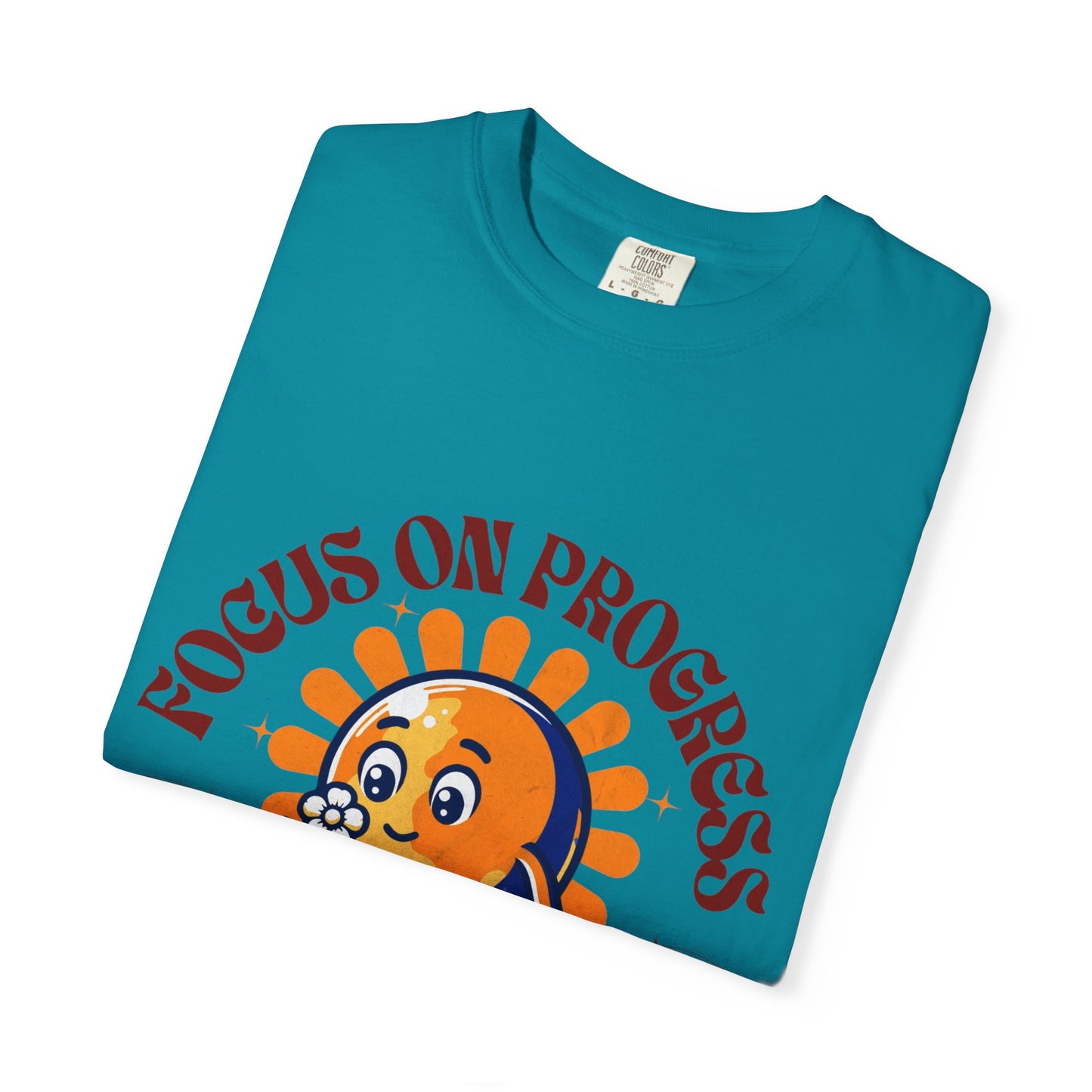 Motivational Unisex T-Shirt - "Focus on Progress, Push Through"
