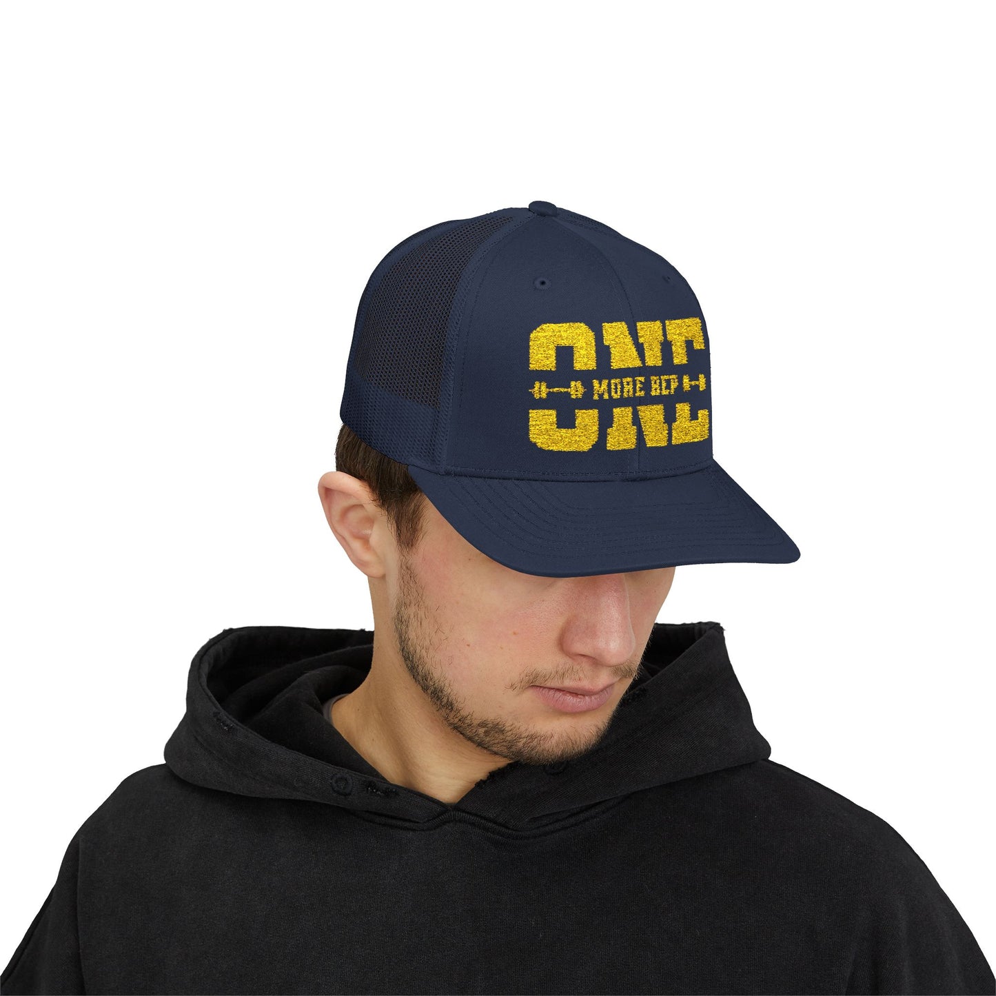 Motivational Gym Snapback Trucker Cap - "One More Rep"