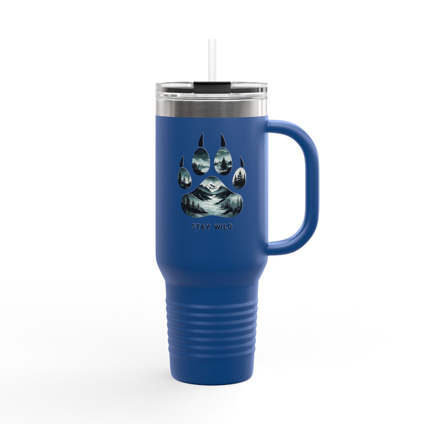 Stay Wild Insulated Travel Mug | 40oz Adventure Coffee Cup | Perfect for Nature Lovers, Camping, Road Trips, Gifts
