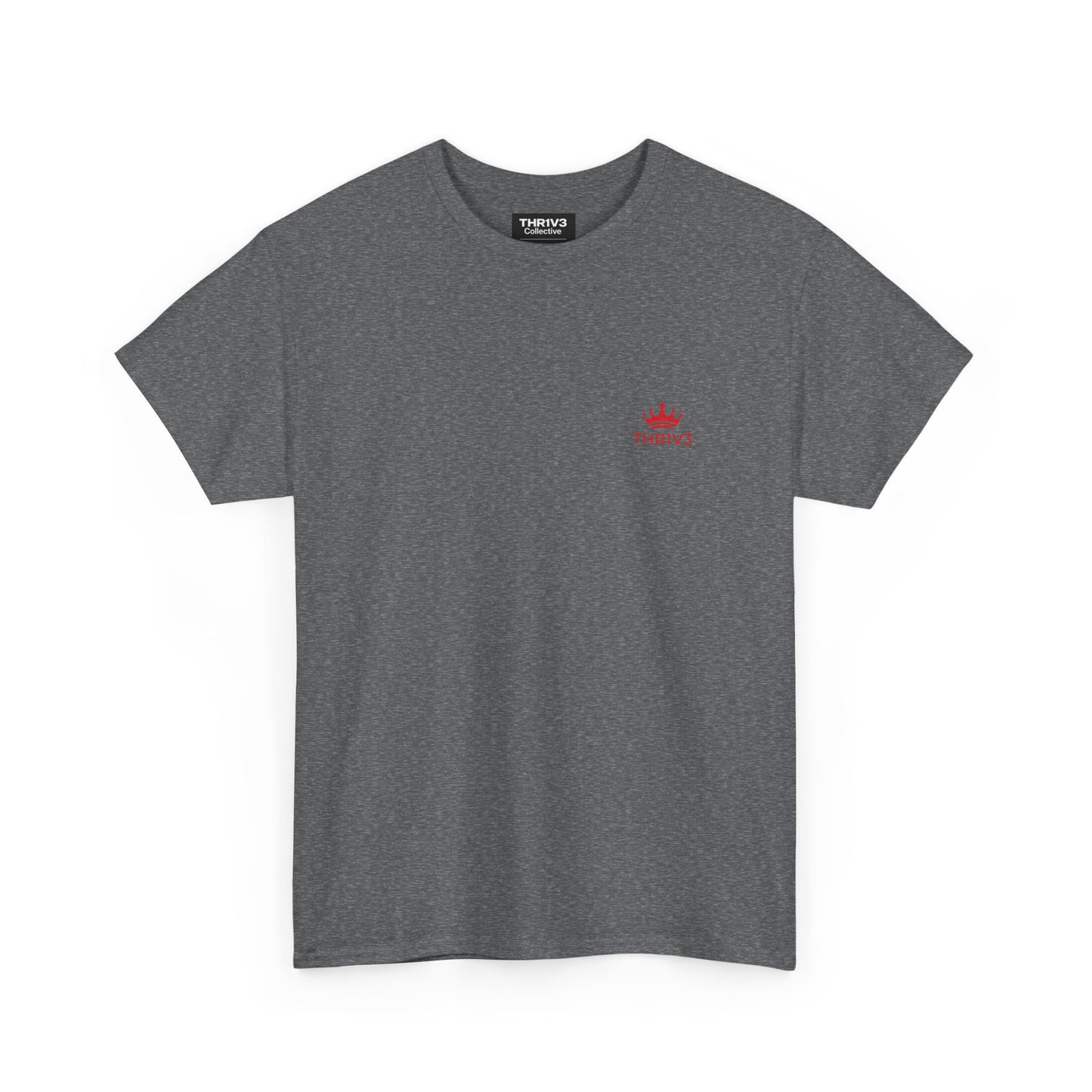 Minimalist Cross Graphic Tee — Small Chest Logo & Large Back Cross