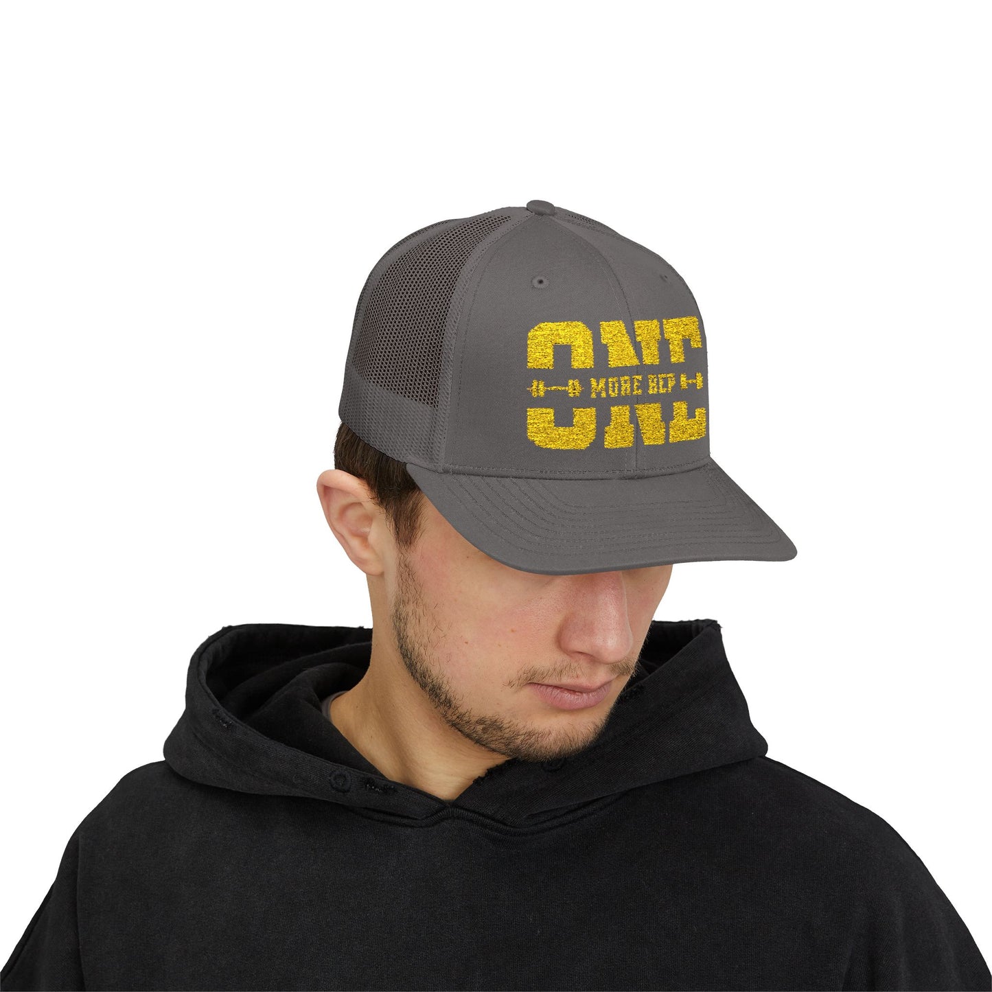 Motivational Gym Snapback Trucker Cap - "One More Rep"