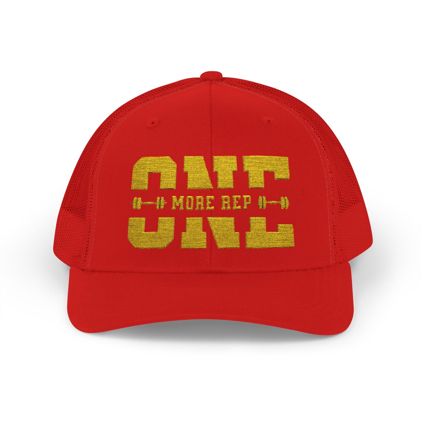 Motivational Gym Snapback Trucker Cap - "One More Rep"