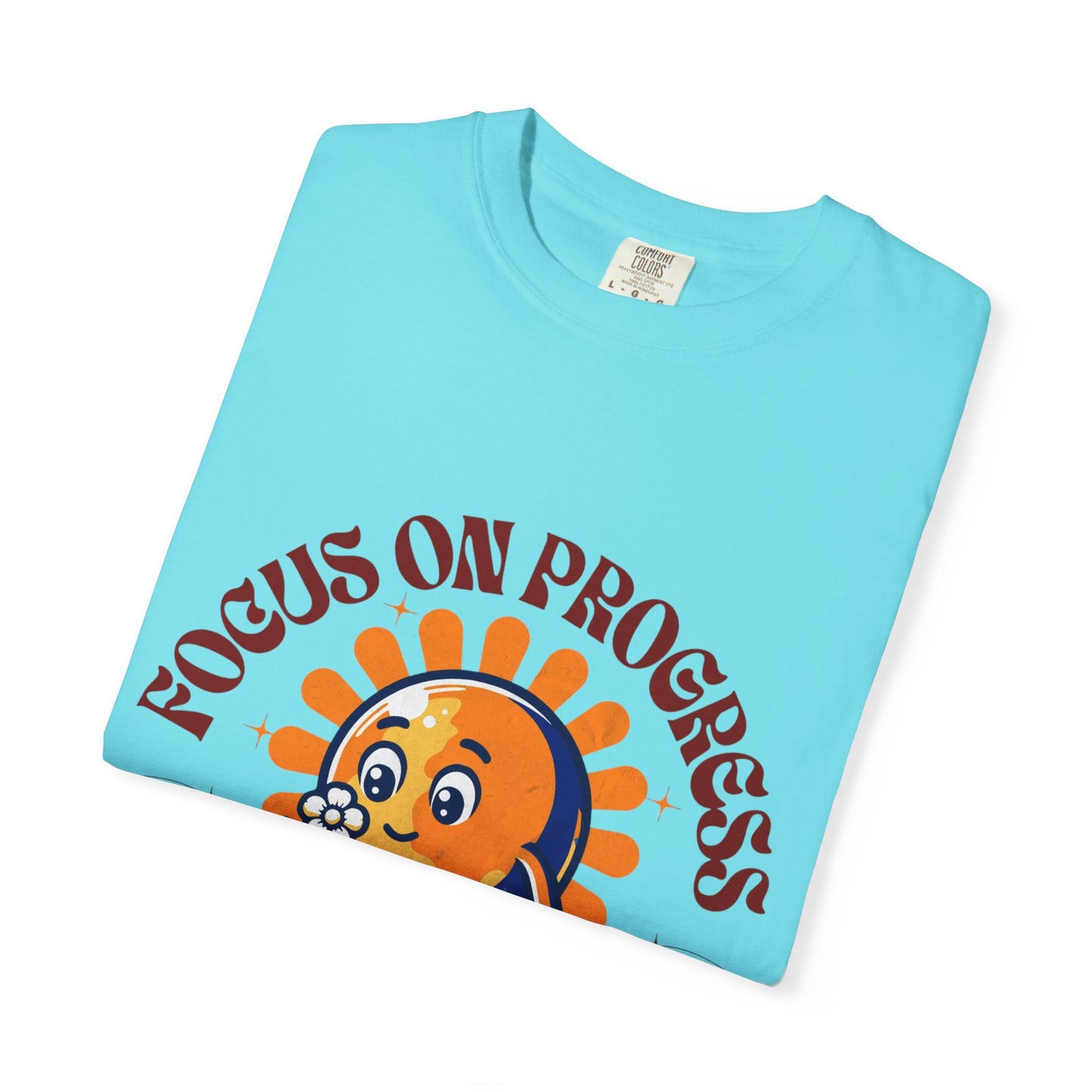 Motivational Unisex T-Shirt - "Focus on Progress, Push Through"