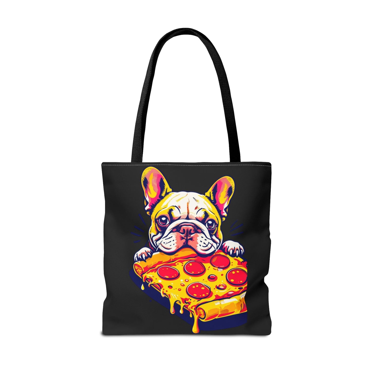 Funny French Bulldog Pizza Tote Bag - Perfect for Dog Lovers & Foodies