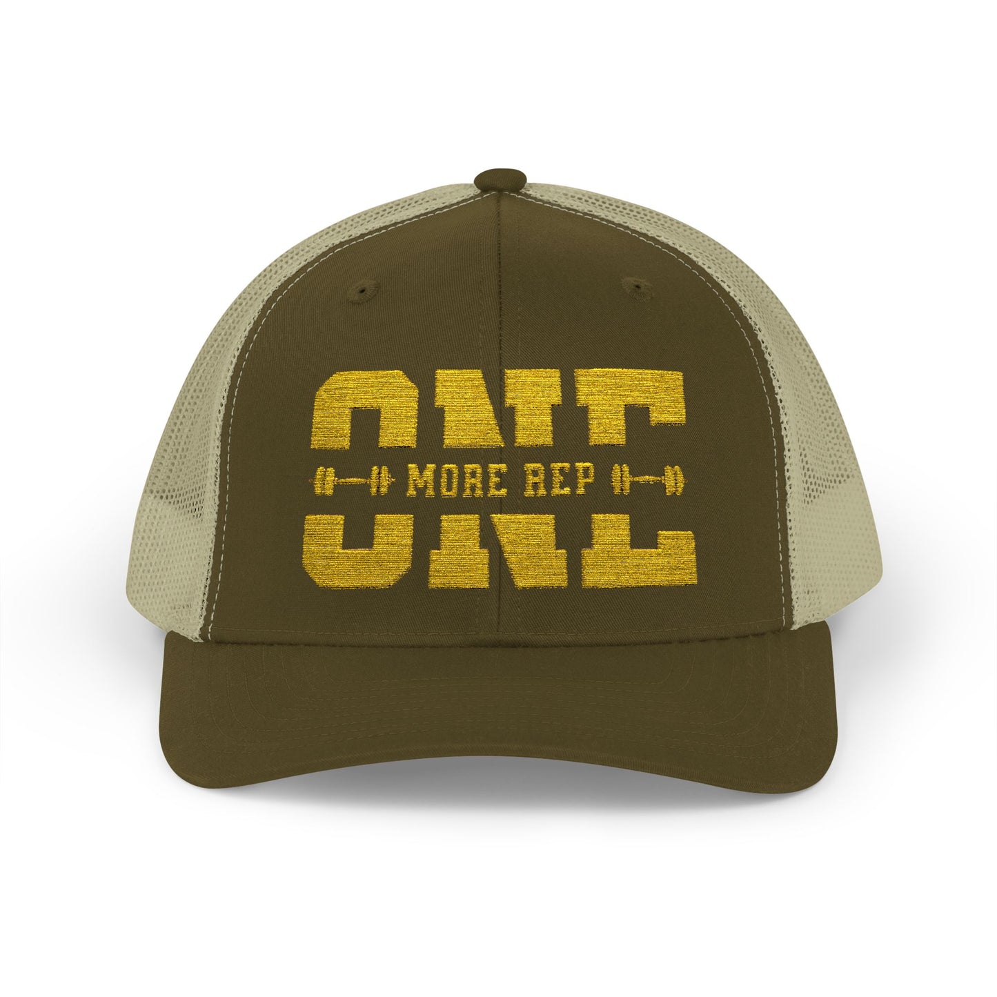 Motivational Gym Snapback Trucker Cap - "One More Rep"