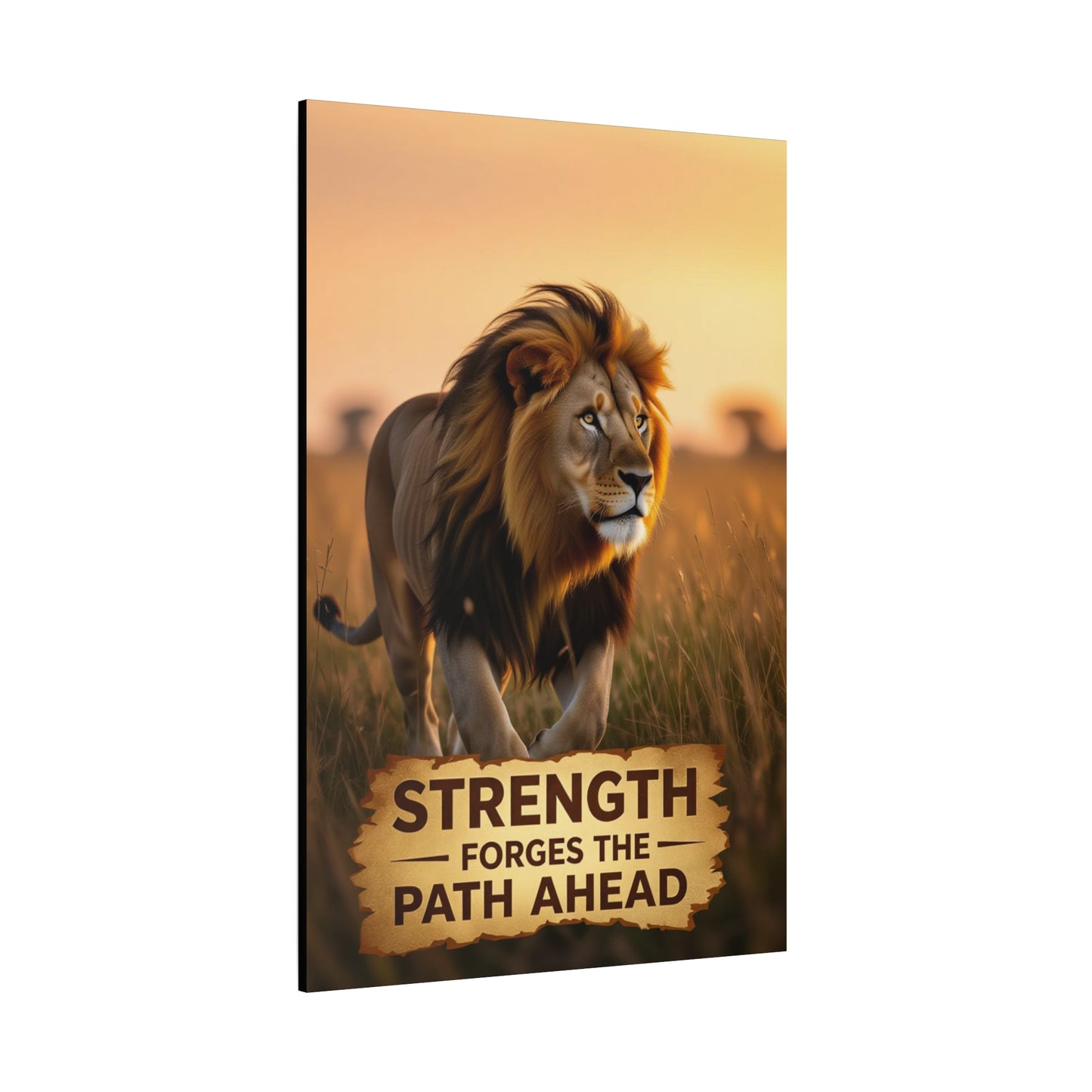 Inspirational Lion Canvas Print, Strength Motivational Wall Art, Home Decor, Lion Artwork, Gift for Nature Lovers, Leadership Inspiration