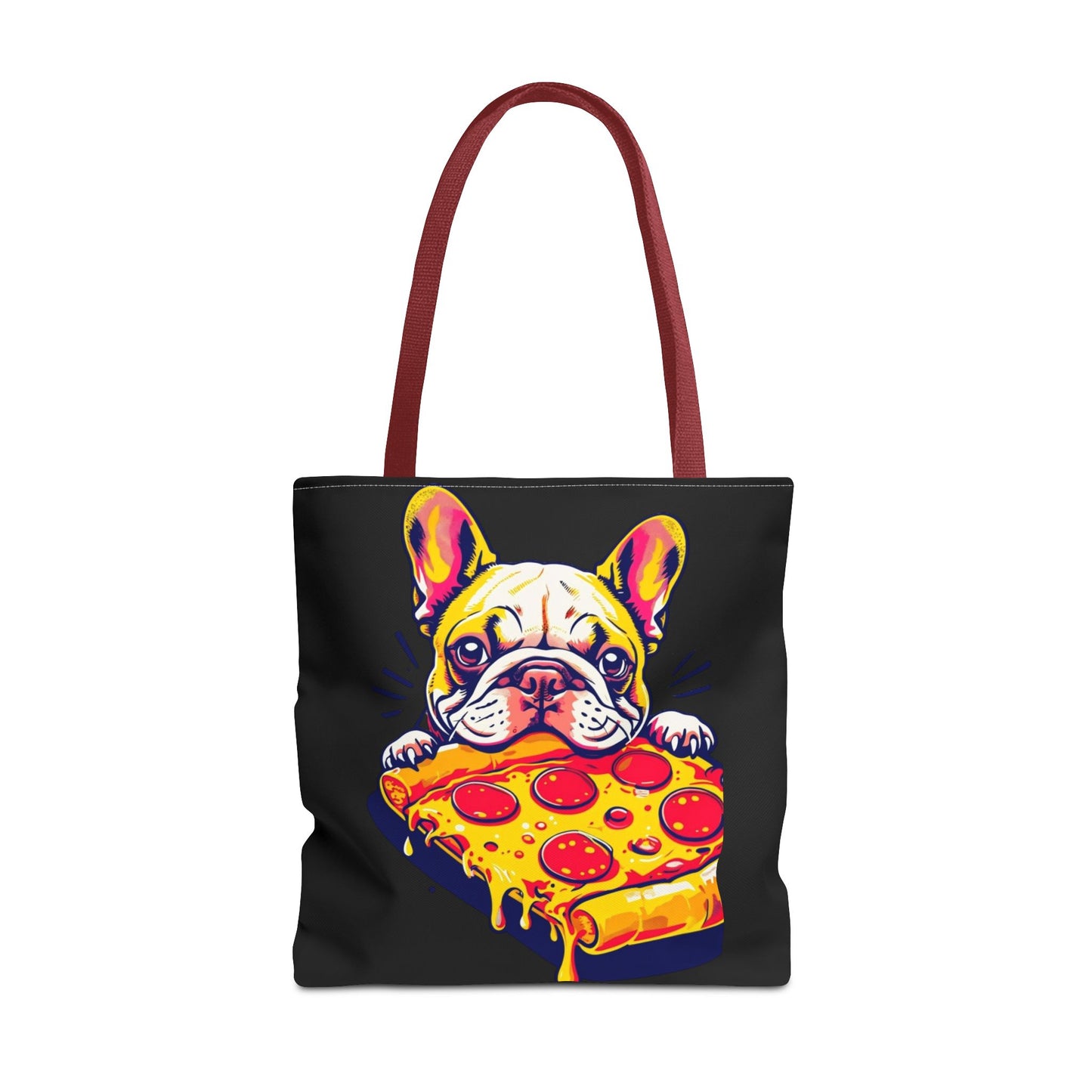 Funny French Bulldog Pizza Tote Bag - Perfect for Dog Lovers & Foodies