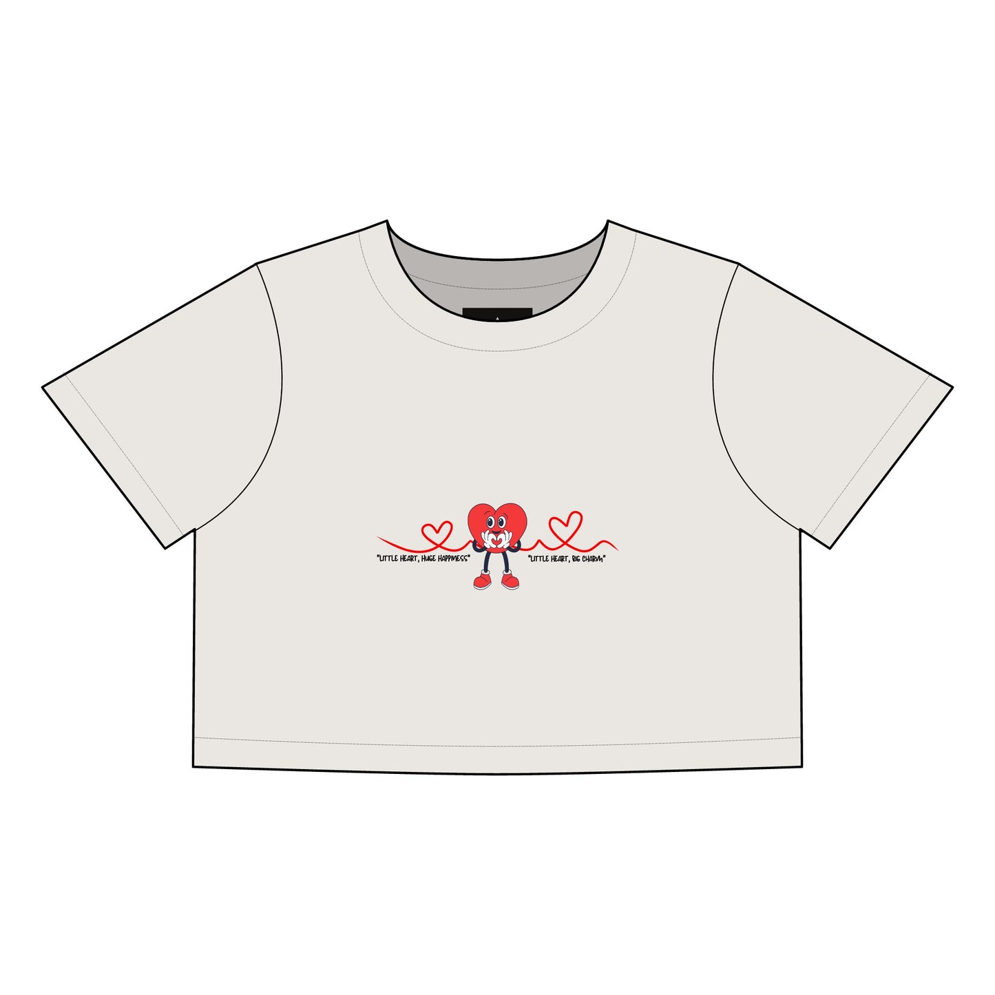 Crop Tee Heart Character Quotes