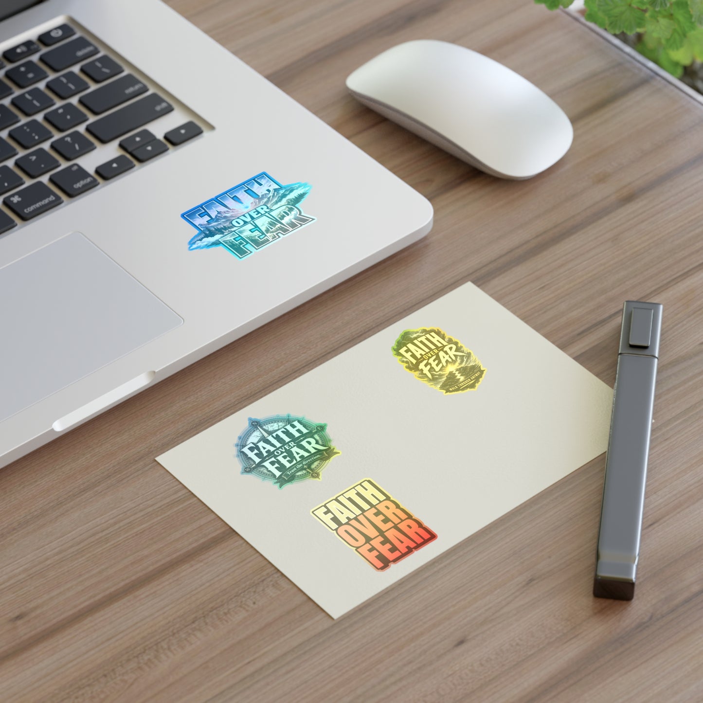 Faith Over Fear Sticker Sheet — Inspirational Christian Stickers for Journals, Water Bottles & Gifts