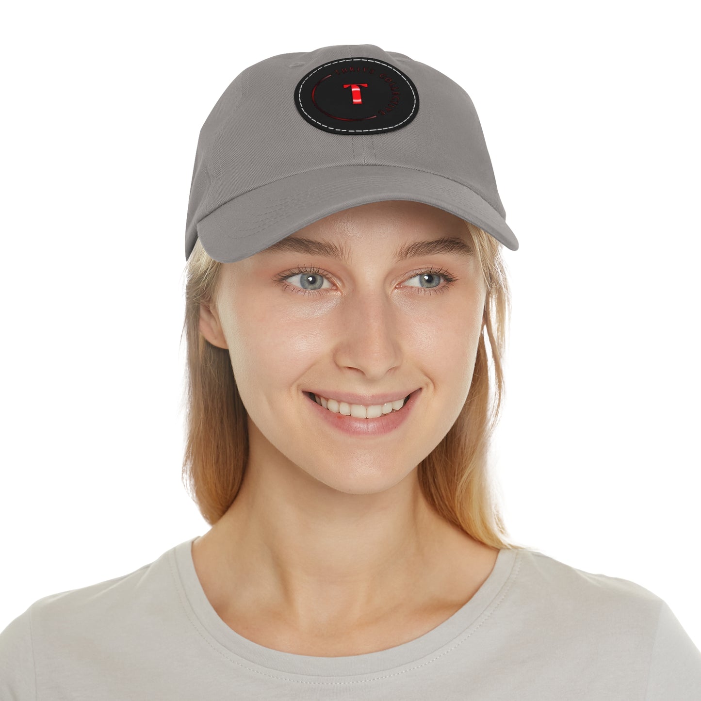 Dad Hat Leather Patch Round THR1V3 COLLECTIVE