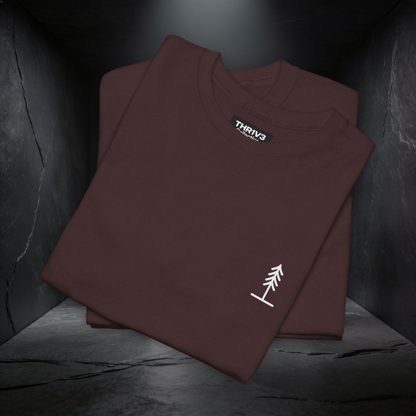 Cross & Mountain Tee — Rustic Christian Graphic T-Shirt