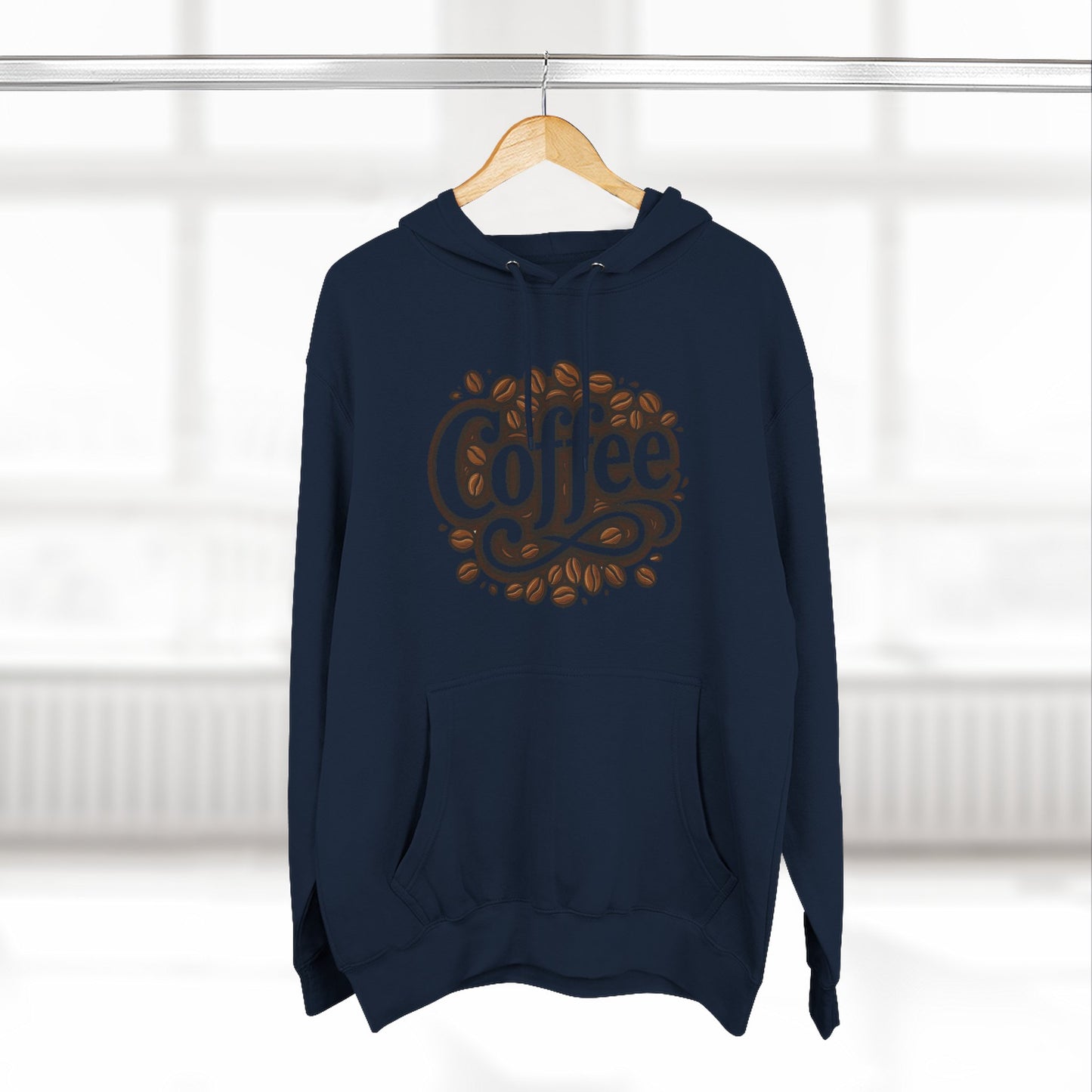 Coffee Lovers Three-Panel Fleece Hoodie, Cozy Sweatshirt, Perfect Gift for Coffee Enthusiasts, Ideal for Fall & Winter, Casual Wear