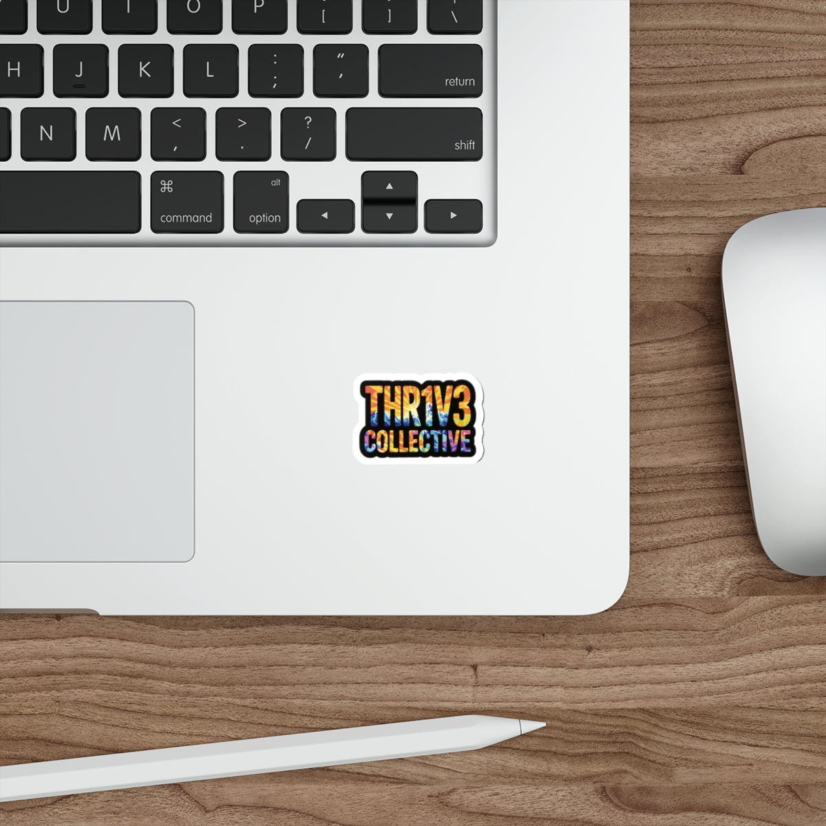 THR1V3 Collective Die-Cut Vinyl Sticker | Mountain Sunset Logo Sticker | Outdoor Lifestyle Decal | Waterproof Sticker for Laptop Water Bottle Car