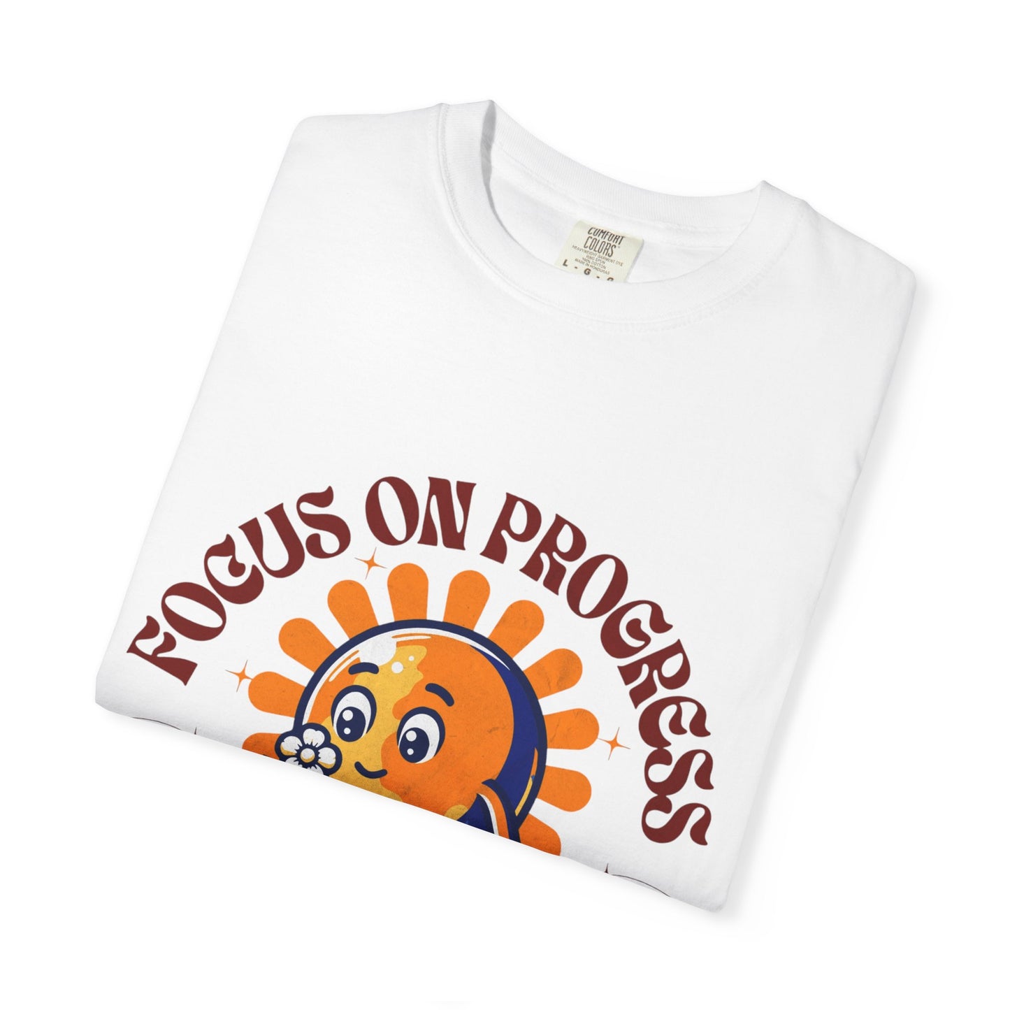Motivational Unisex T-Shirt - "Focus on Progress, Push Through"