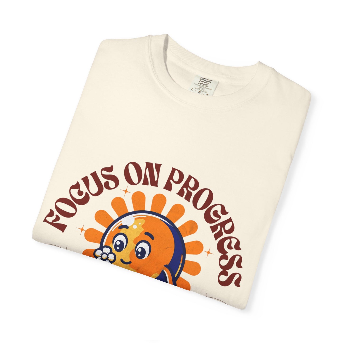Motivational Unisex T-Shirt - "Focus on Progress, Push Through"