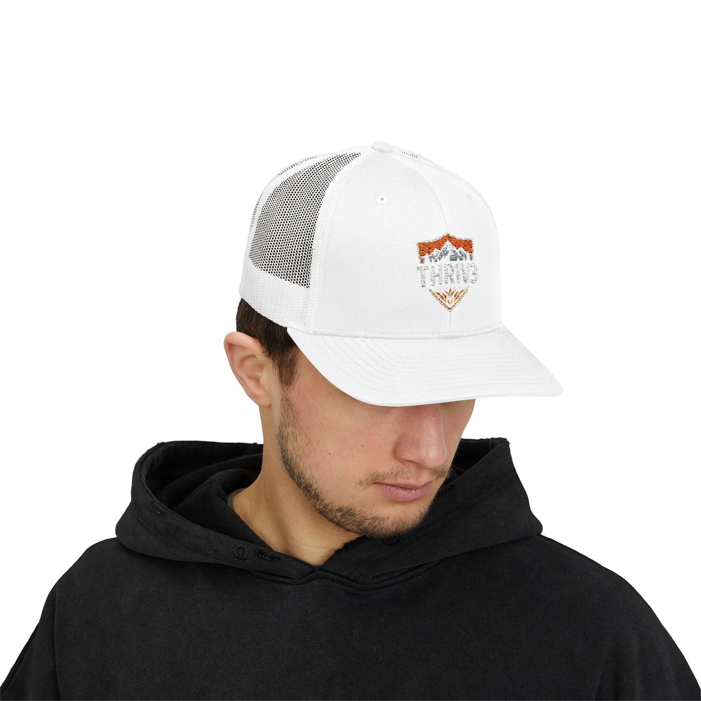 THR1V3 Outdoors – Mountain Trucker Hat - Custom Embroidered Cap
