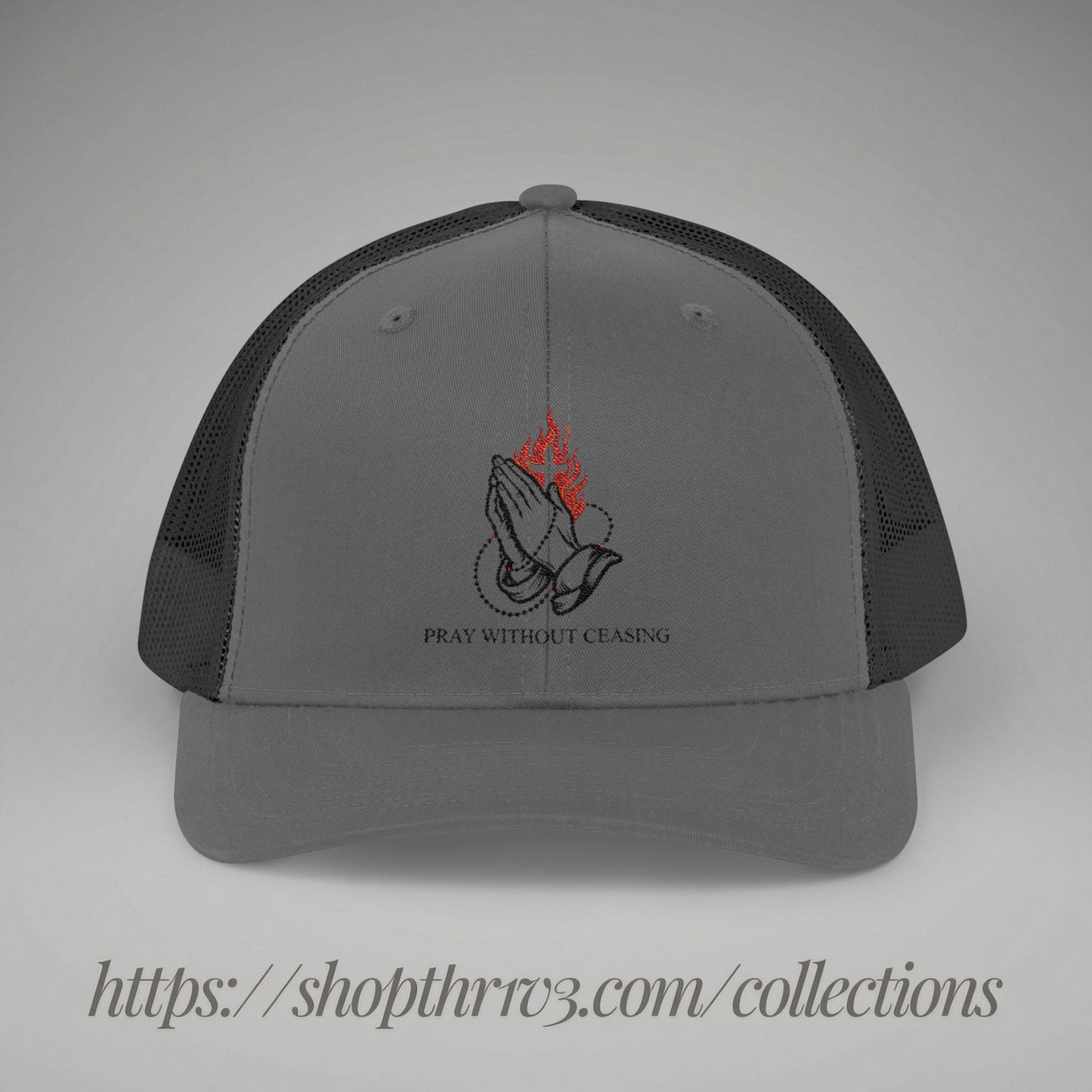 Praying Hands Trucker Cap — Faith-Inspired Snapback Hat