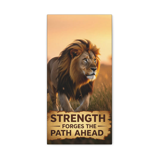 Inspirational Lion Canvas Print, Strength Motivational Wall Art, Home Decor, Lion Artwork, Gift for Nature Lovers, Leadership Inspiration