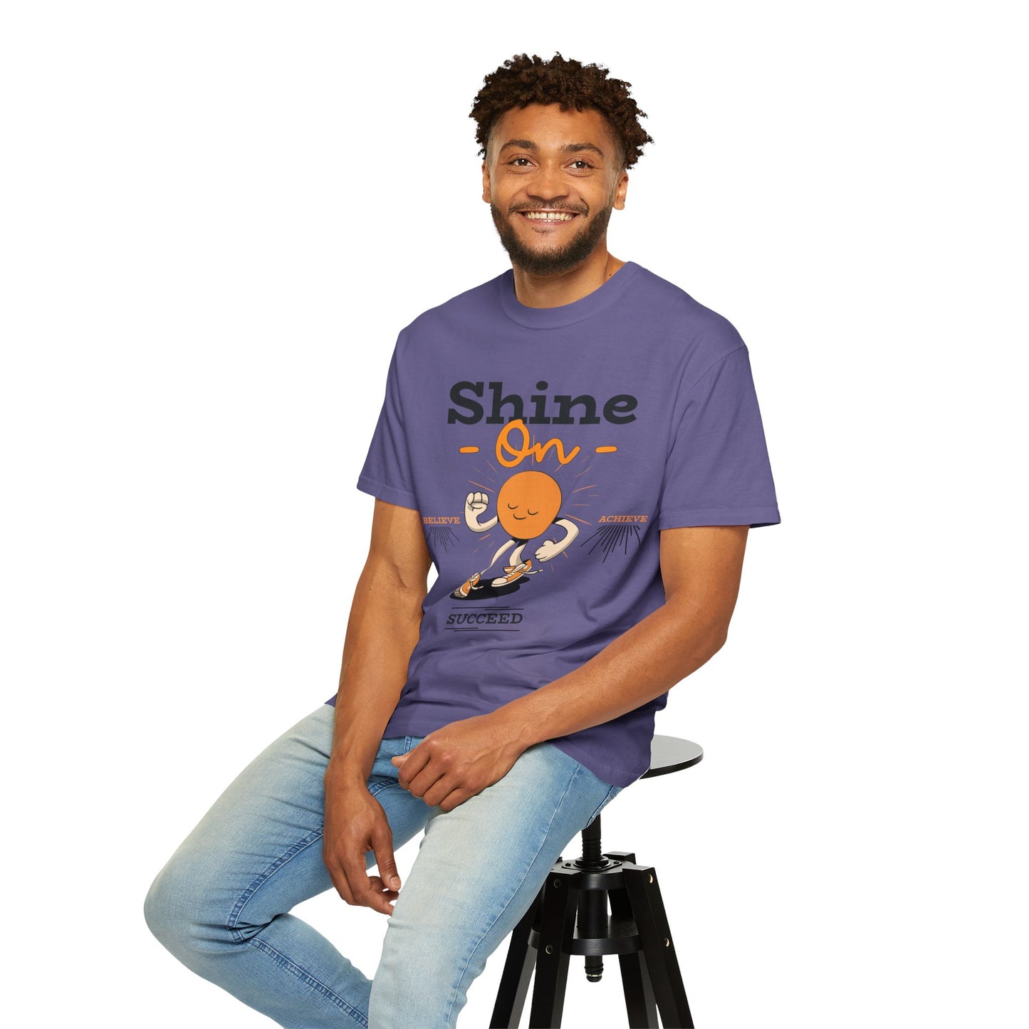 Shine On Unisex T-Shirt, Motivational Tee, Gift for Everyone, Casual Wear, Positive Vibes, Everyday Inspiration