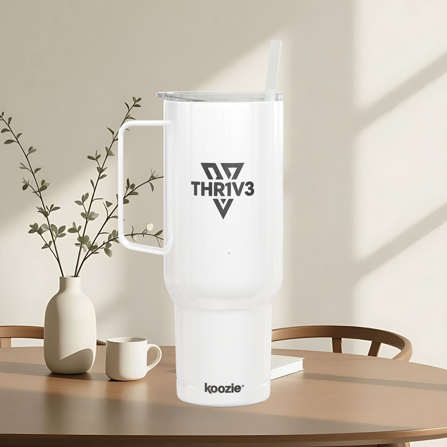 Insulated Tumbler, Engraved THR1V3 Sharp Logo, 40oz