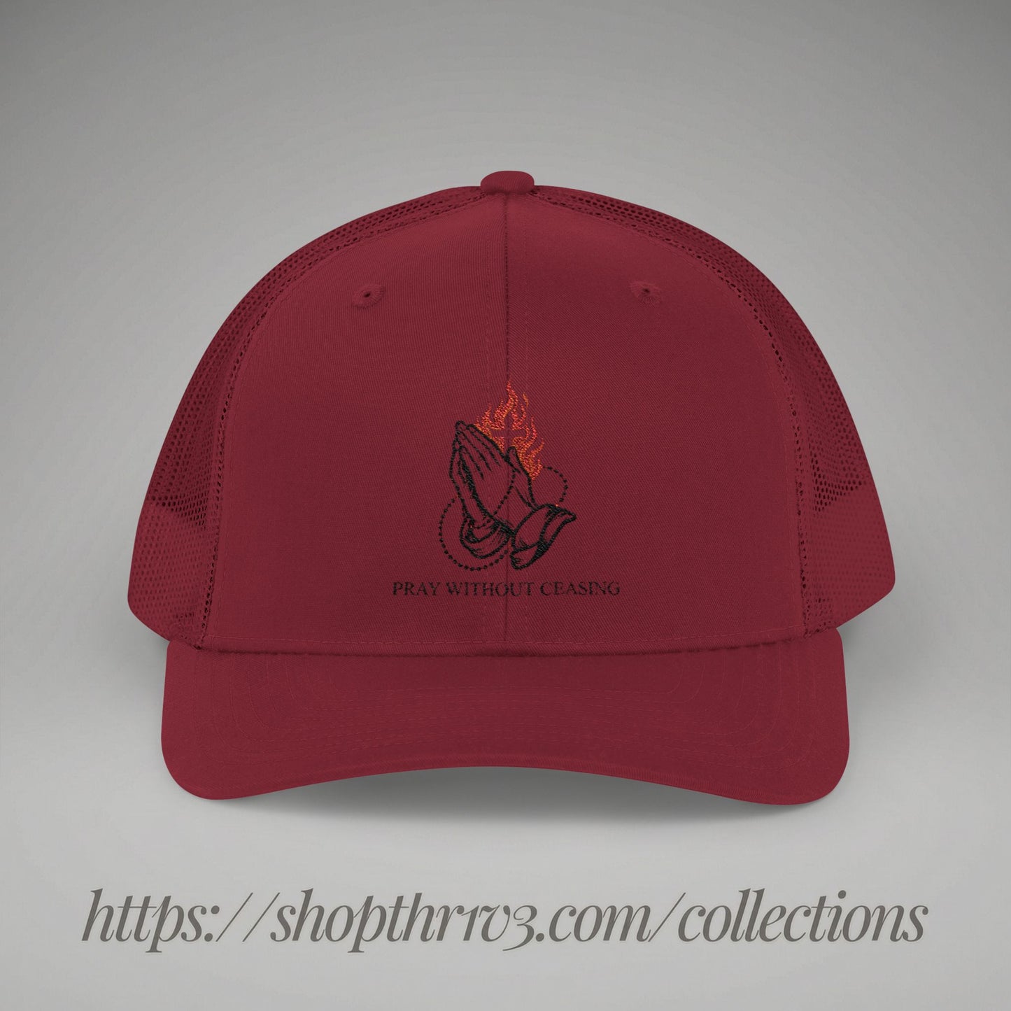 Praying Hands Trucker Cap — Faith-Inspired Snapback Hat