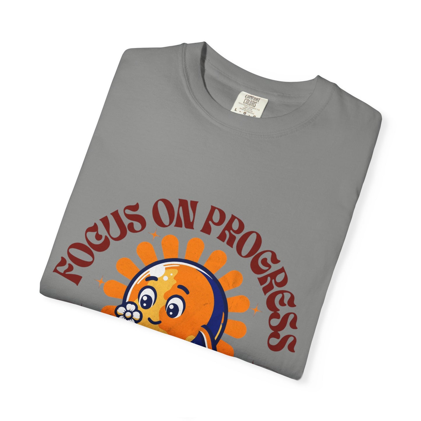 Motivational Unisex T-Shirt - "Focus on Progress, Push Through"