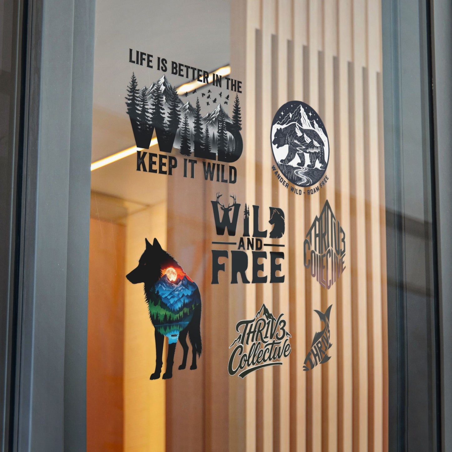 Wild & Free Die-Cut Sticker Pack — Outdoor Adventure Nature Designs (Keep It Wild)