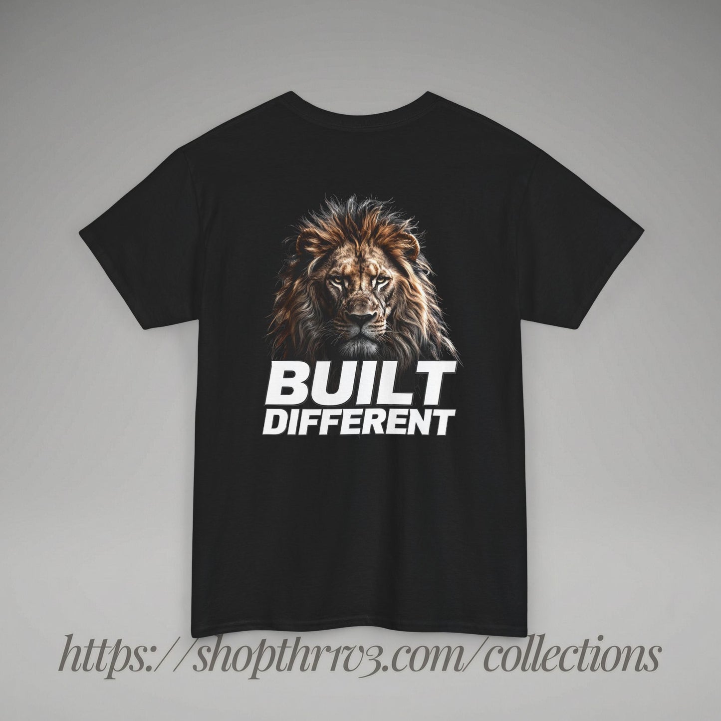 Built Different Lion T-Shirt — Bold Graphic Tee for Confident Men & Women
