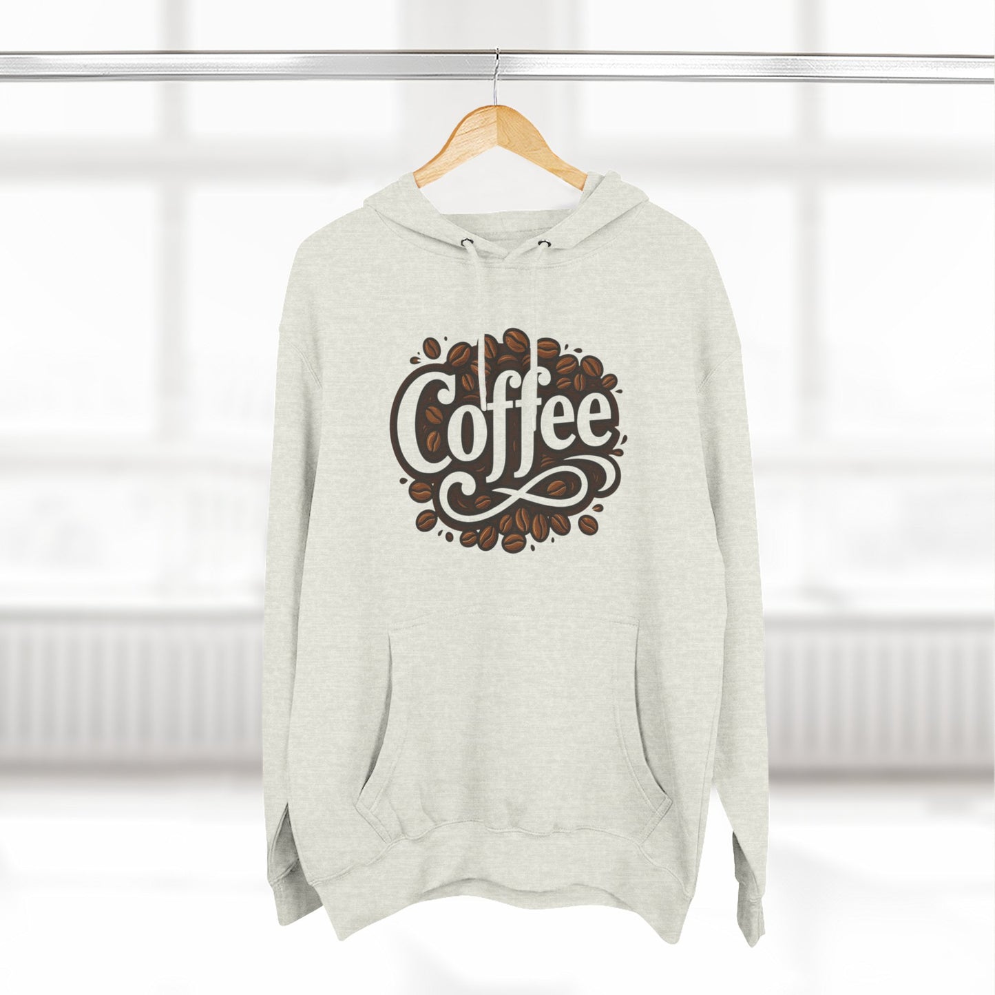 Coffee Lovers Three-Panel Fleece Hoodie, Cozy Sweatshirt, Perfect Gift for Coffee Enthusiasts, Ideal for Fall & Winter, Casual Wear