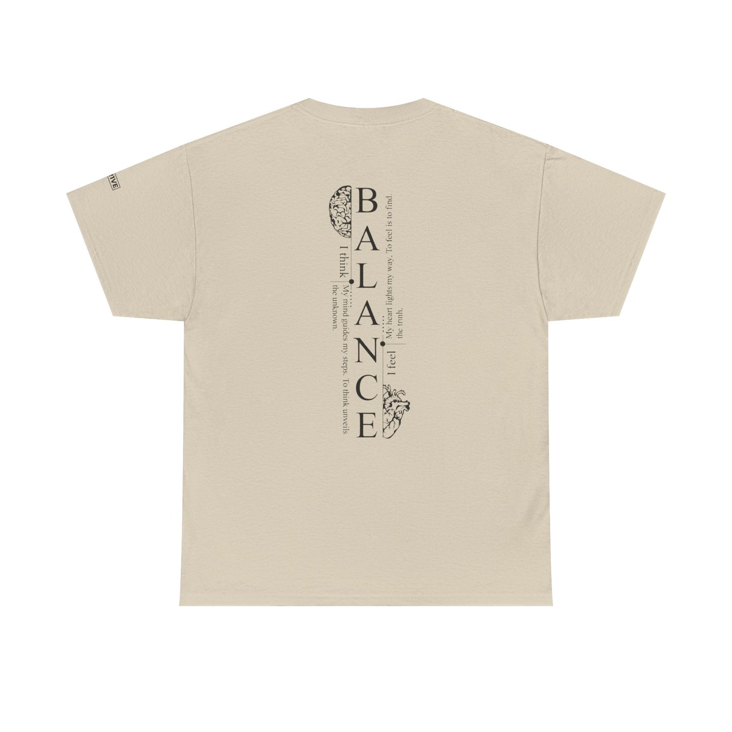 Balance Graphic Tee — Minimal Yin Yang Design with 'BALANCE' Typography