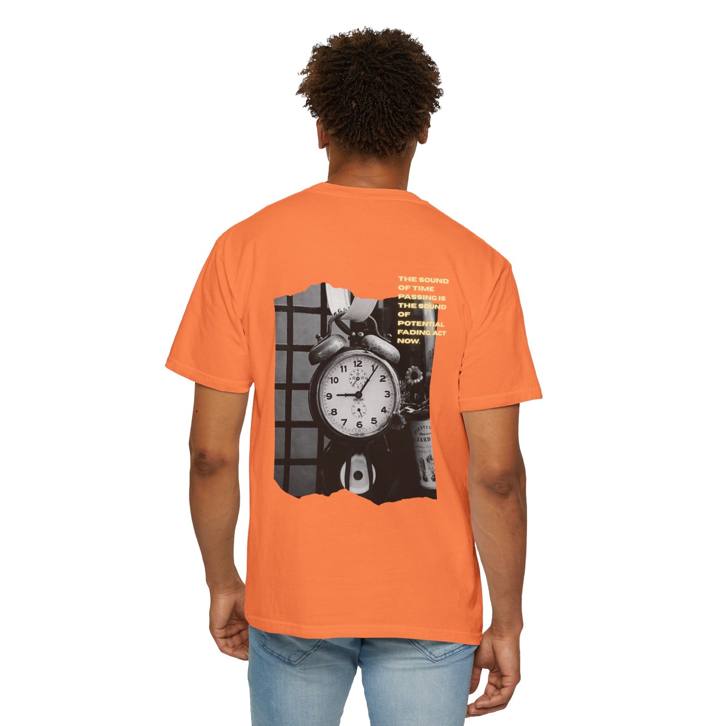 Motivational Garment-Dyed T-shirt - Emphasizing Value of Time