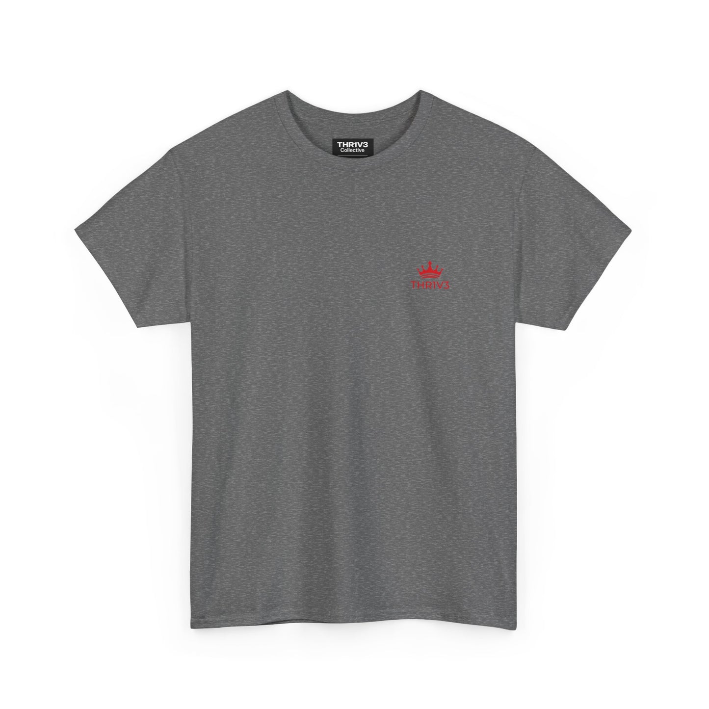 Minimalist Cross Graphic Tee — Small Chest Logo & Large Back Cross