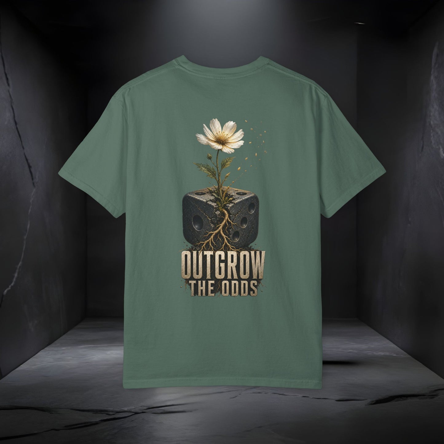 Outgrow The Odds T-Shirt — Inspirational Flower Growth Graphic Tee