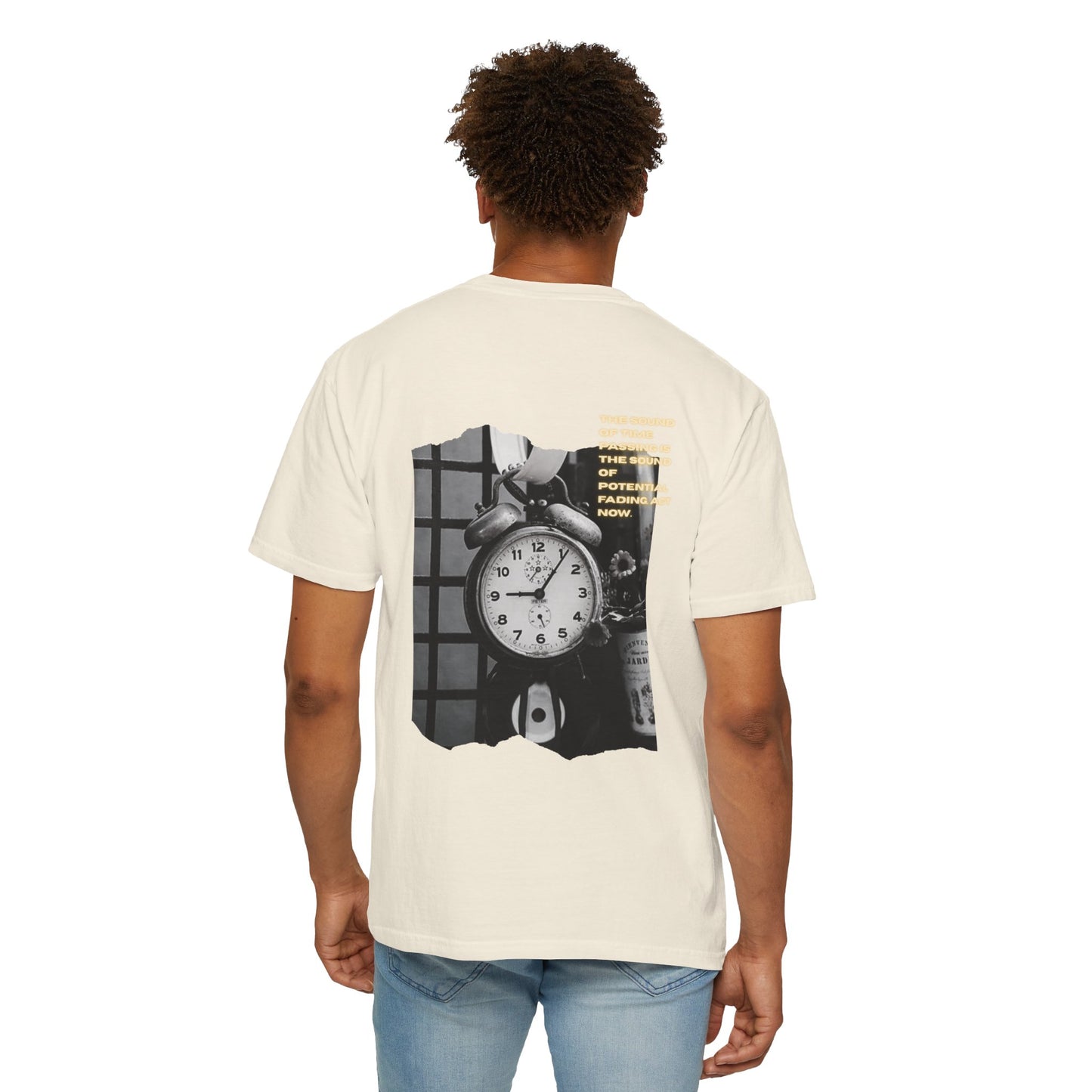 Motivational Garment-Dyed T-shirt - Emphasizing Value of Time