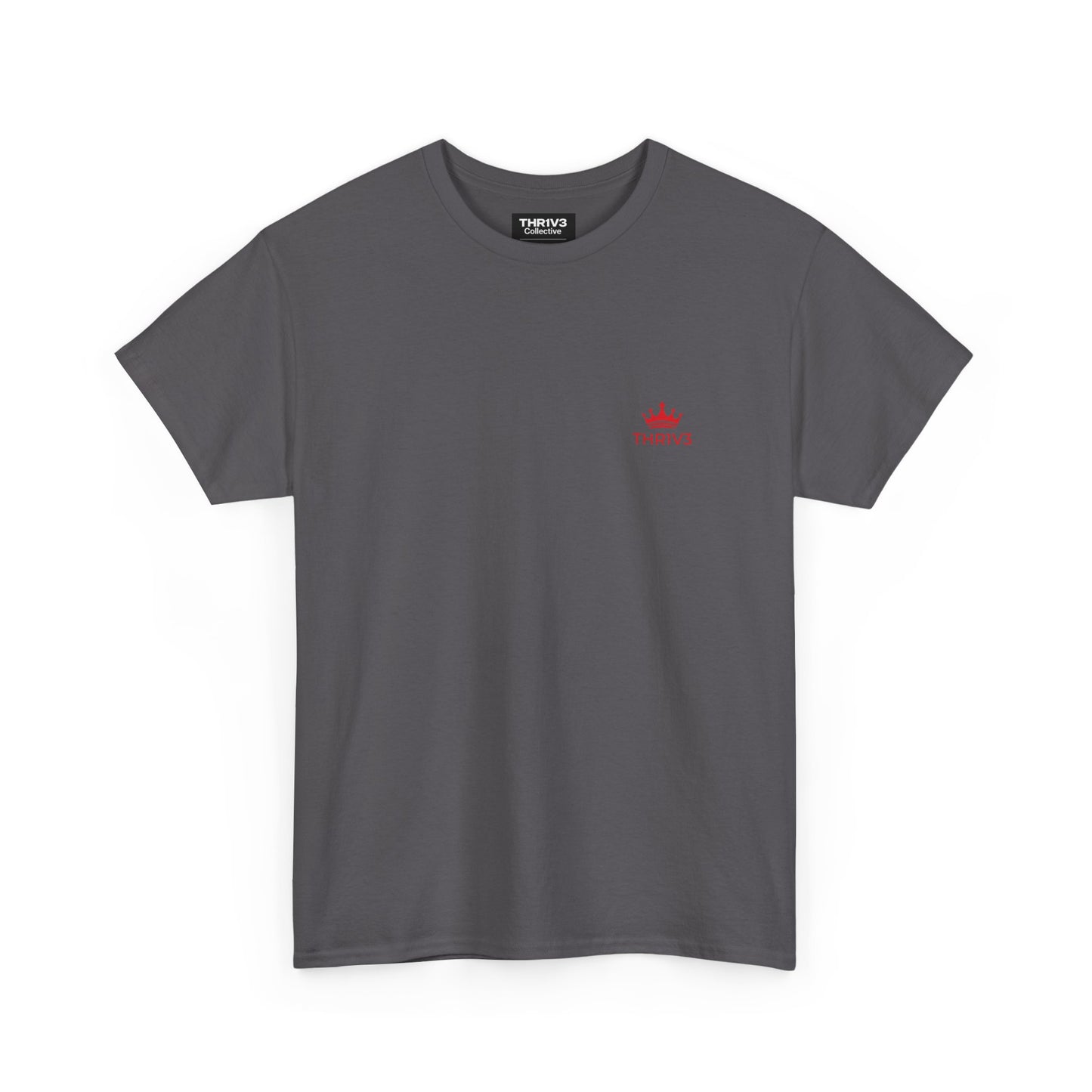 Minimalist Cross Graphic Tee — Small Chest Logo & Large Back Cross