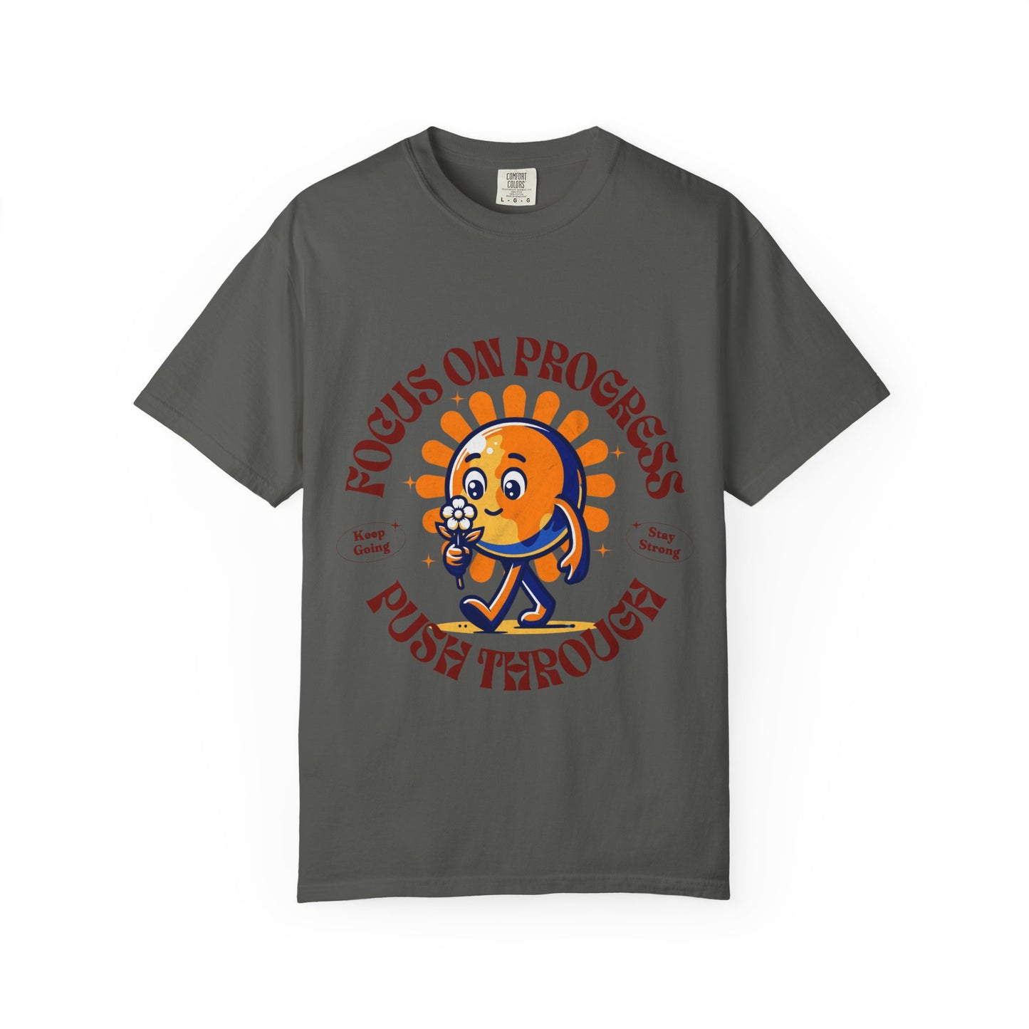 Motivational Unisex T-Shirt - "Focus on Progress, Push Through"