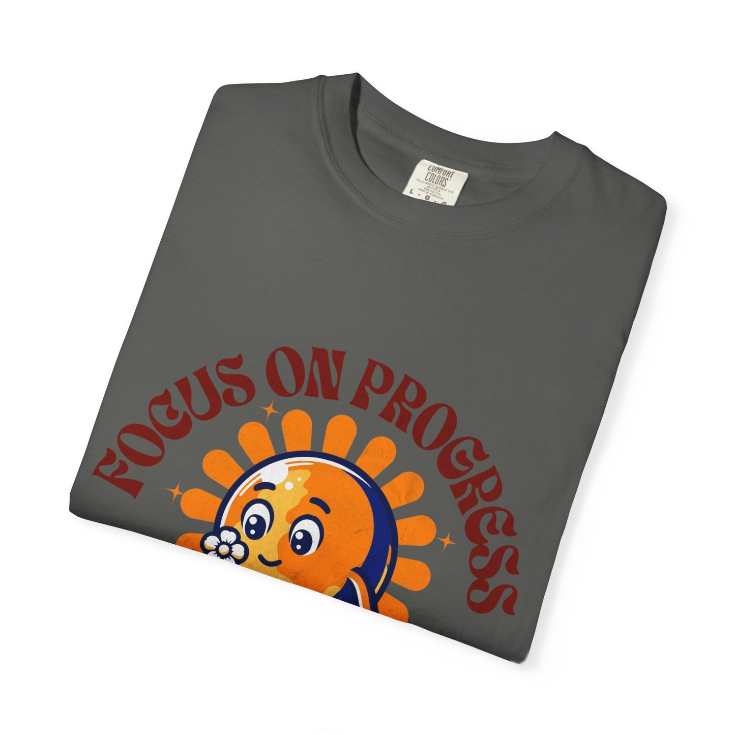 Motivational Unisex T-Shirt - "Focus on Progress, Push Through"