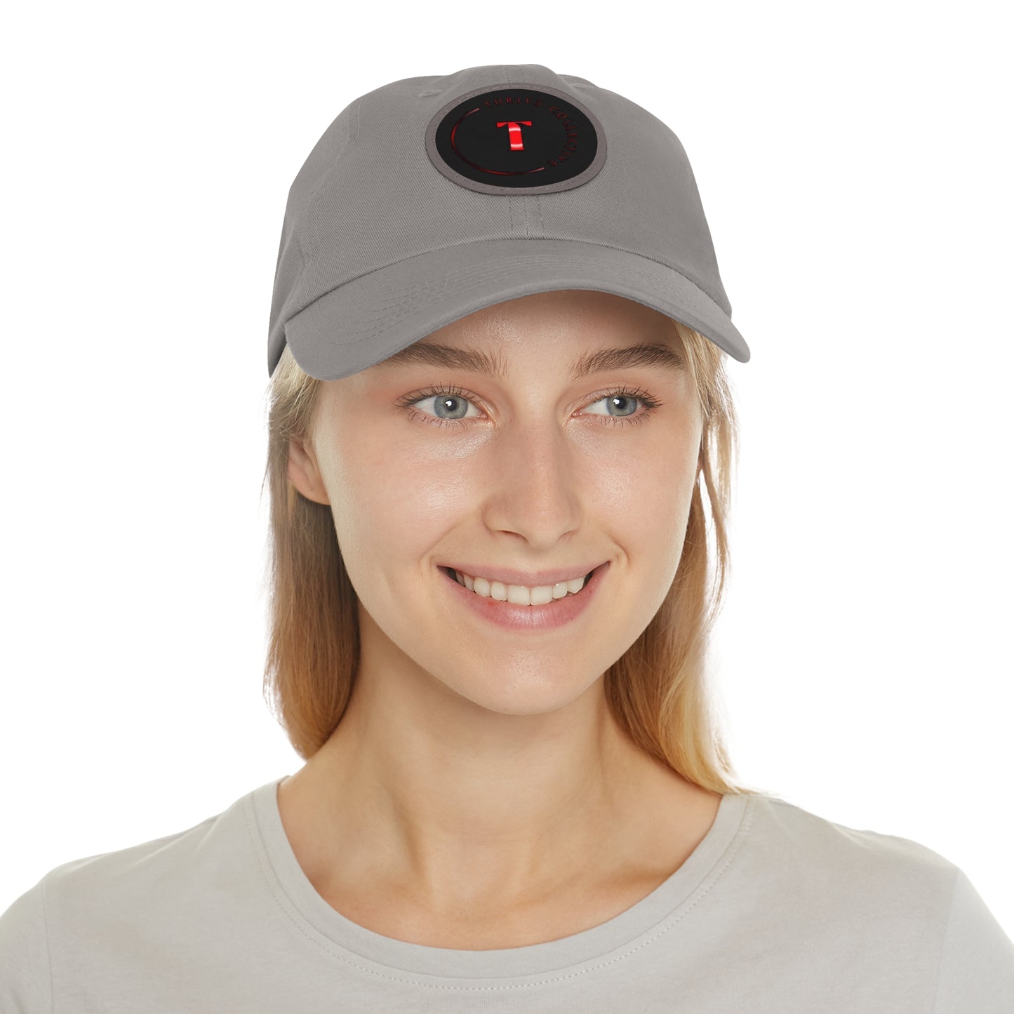 Dad Hat Leather Patch Round THR1V3 COLLECTIVE