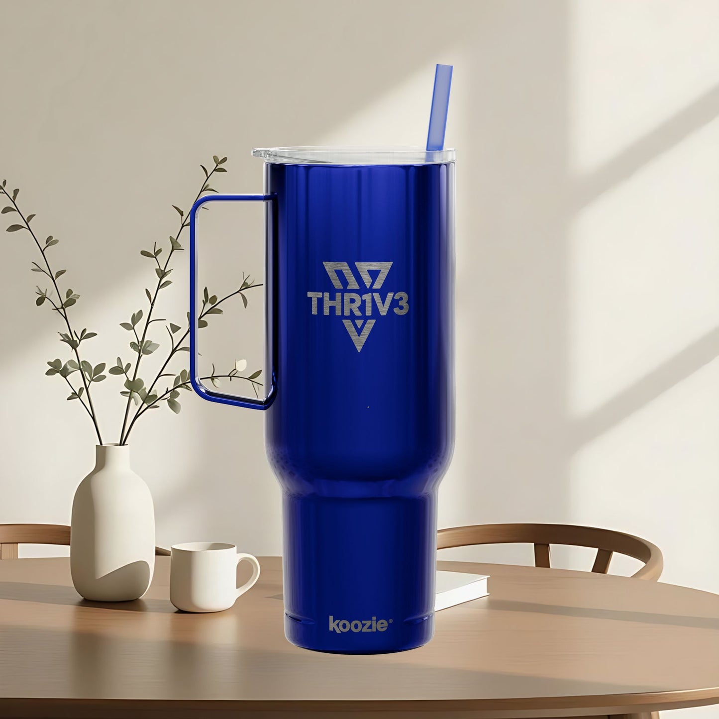 Insulated Tumbler, Engraved THR1V3 Sharp Logo, 40oz