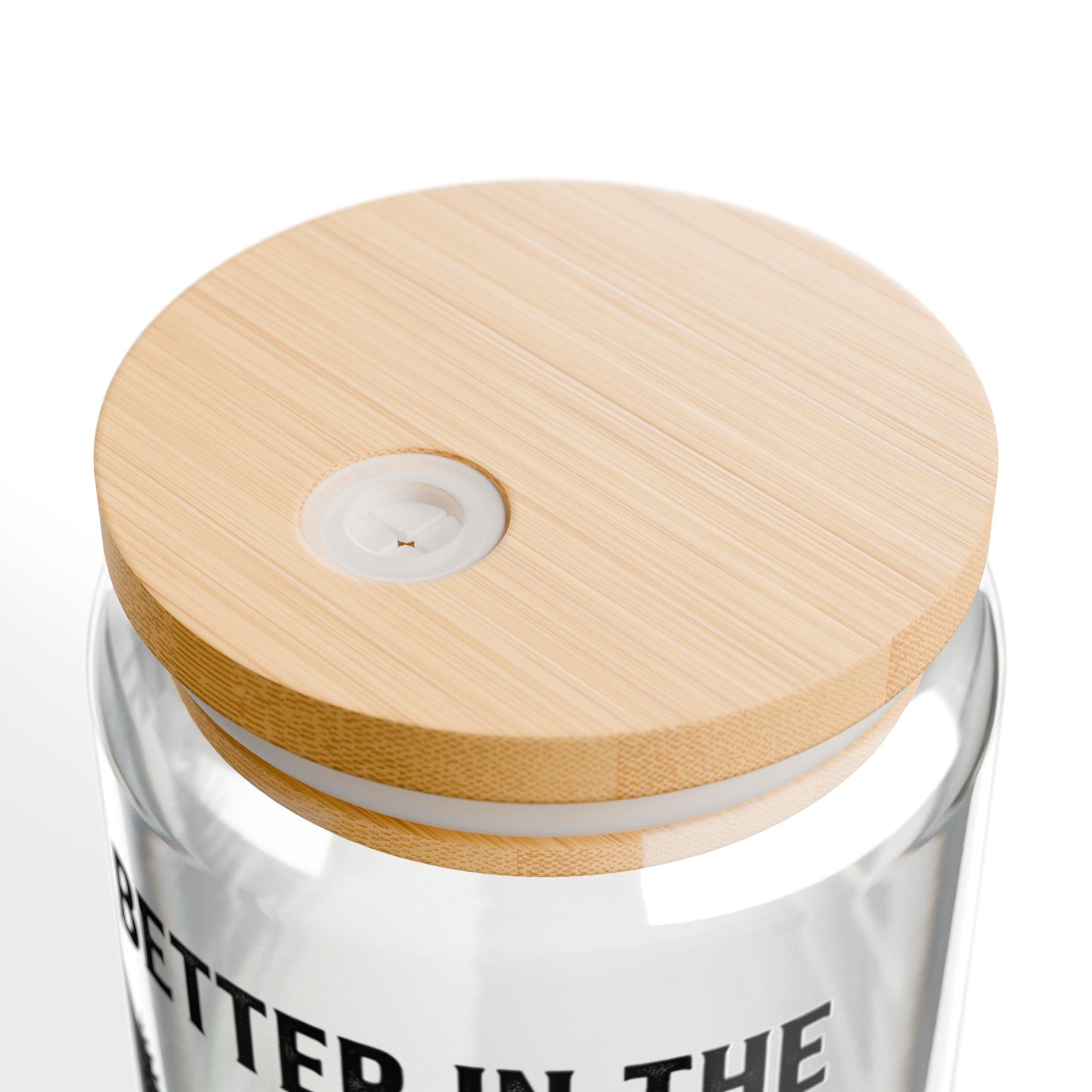 Glass Can Tumbler - "Life Is Better in the Wild" 16oz Bamboo Lid & Straw
