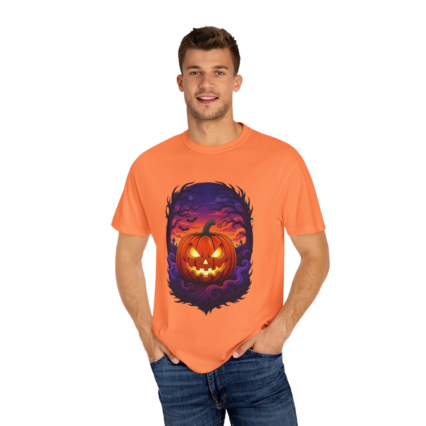 Halloween Pumpkin Graphic Tee, Unisex T-Shirt for Fall, Spooky Season Apparel, Trick or Treat Gift, Comfortable Everyday Wear