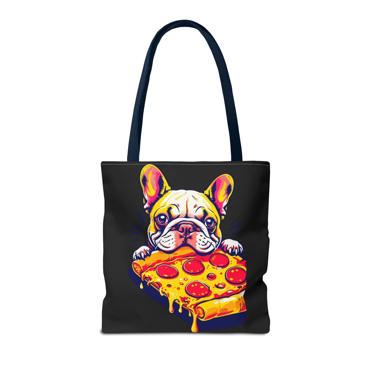 Funny French Bulldog Pizza Tote Bag - Perfect for Dog Lovers & Foodies