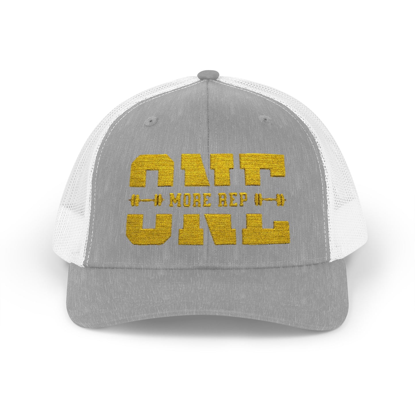 Motivational Gym Snapback Trucker Cap - "One More Rep"